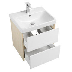 Тумба под раковину Aquaton Сканди 55 см подвесная белая/дуб верона (1A251701SDB20) - фото 7