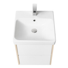 Тумба под раковину Aquaton Сканди 45 см подвесная белая/дуб верона (1A251601SDB20) - фото 8