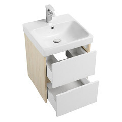 Тумба под раковину Aquaton Сканди 45 см подвесная белая/дуб верона (1A251601SDB20) - фото 7