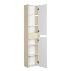 Пенал Aquaton Сканди 35 см подвесной белый/дуб верона - фото 2