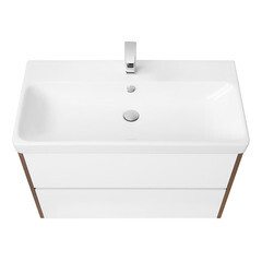 Тумба под раковину Aquaton Сканди 90 см подвесная белая/дуб рустикальный (1A251901SDZ90) - фото 6