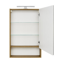 Зеркальный шкаф Aquaton Сканди 55х85х13 см белый/дуб рустикальный - фото 6