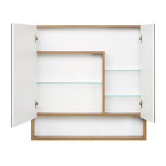 Зеркальный шкаф Aquaton Сканди 85х85х13 см белый/дуб рустикальный - фото 7