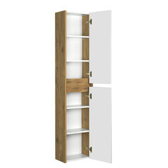 Пенал Aquaton Сканди 35 см подвесной белый/дуб рустикальный - фото 5