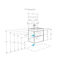 Тумба под раковину Aquaton Оливия 55 см подвесная белая (1A254201OL010) - фото 6
