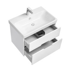 Тумба под раковину Aquaton Оливия 70 см подвесная белая (1A254301OL010) - фото 6