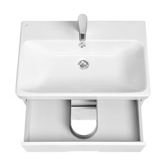 Тумба под раковину Aquaton Оливия 70 см подвесная белая (1A254301OL010) - фото 7