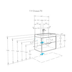 Тумба под раковину Aquaton Оливия 70 см подвесная белая (1A254301OL010) - фото 8