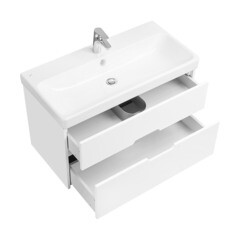 Тумба под раковину Aquaton Оливия 90 см подвесная белая (1A254401OL010) - фото 9