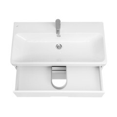 Тумба под раковину Aquaton Оливия 90 см подвесная белая (1A254401OL010) - фото 8