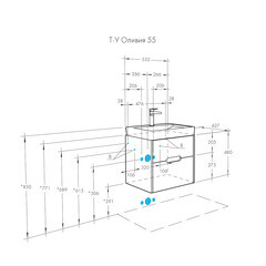 Тумба под раковину Aquaton Оливия 55 см подвесная бежевая/дуб веллингтон (1A254201OLVG0) - фото 7