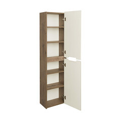 Пенал Aquaton Оливия 40 см подвесной бежевый/дуб веллингтон - фото 6