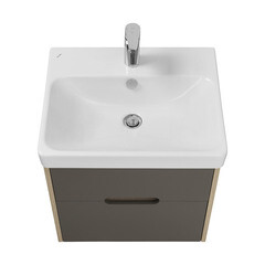 Тумба под раковину Aquaton Оливия 55 см подвесная грей/дуб ойстер (1A254201OLUG0) - фото 7