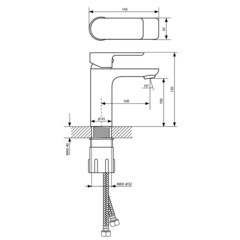 Смеситель для раковины Lavelly White Modern однорычажный хром/белый (623750) - фото 5