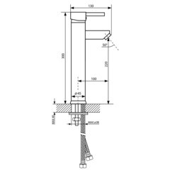 Смеситель для раковины высокий Lavelly Smart однорычажный хром (624591) - фото 4