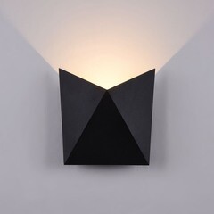 Светильник светодиодный садово-парковый настенный Outdoor Beekman черный 3000К 9 Вт IP54 (O802WL-L7B) - фото 4