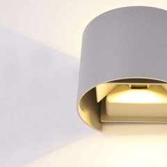 Светильник светодиодный садово-парковый настенный Outdoor Fulton серый 3000К 6 Вт IP54 (O573WL-L6GR) - фото 5