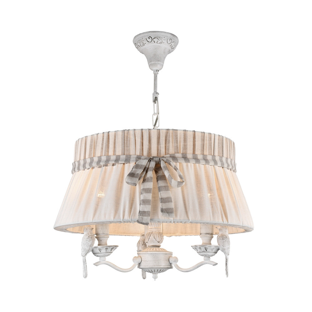 Изображение товара Люстра подвесная Maytoni Bird E14 120 Вт 7 кв.м стиль прованс с текстильным плафоном