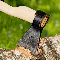 Топор плотницкий кованый деревянная рукоятка 400 мм 0,9 кг - фото 2