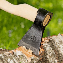 Топор плотницкий кованый деревянная рукоятка 400 мм 1,07 кг - фото 4