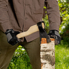 Топор плотницкий кованый деревянная рукоятка 400 мм 1,07 кг - фото 3