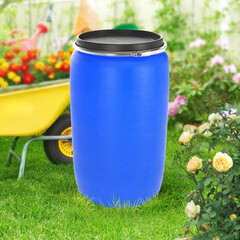 Бочка для жидких/сыпучих веществ ЗТИ Опен Топ 227 л полиэтиленовая широкая горловина - фото 3