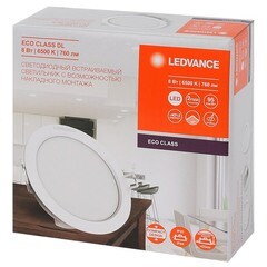 Светильник встраиваемый светодиодный белый 8 Вт 6500К IP44 Ledvance Ecoclass DL8W (4058075656635) - фото 3