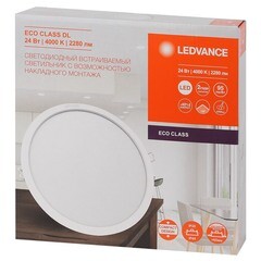 Светильник встраиваемый светодиодный белый 24 Вт 4000К IP44 Ledvance Ecoclass DL24W (4058075656734) - фото 3