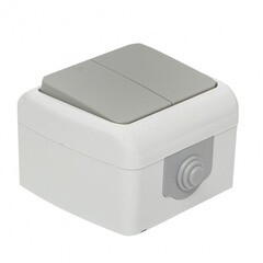 Выключатель EKF Мурманск двухклавишный накладной серый (EFV10-023-30-54) - фото 6