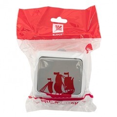 Переключатель EKF Мурманск одноклавишный накладной серый (EFV10-025-30-54) - фото 3