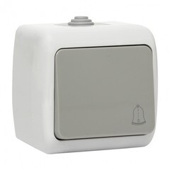 Кнопка звонка EKF Мурманск накладная серая (EFZ10-026-30-54) - фото 1