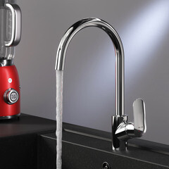 Смеситель для кухни AM.PM Like хром с высоким изливом однорычажный (F8007100) - фото 4