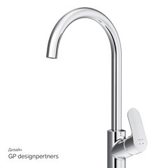 Смеситель для кухни AM.PM Like хром с высоким изливом однорычажный (F8007100) - фото 6