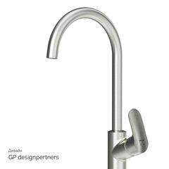 Смеситель для кухни AM.PM Like сатин с высоким изливом однорычажный (F8007111) - фото 5