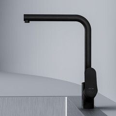 Смеситель для кухни AM.PM Like черный с высоким изливом однорычажный (F8005022) - фото 9
