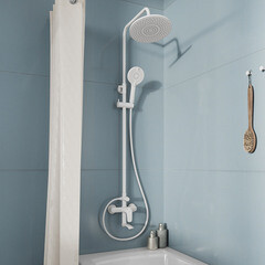 Душевая система Milardo Rora с верхним душем с лейкой со смесителем белая (RORWT4FM06) - фото 3