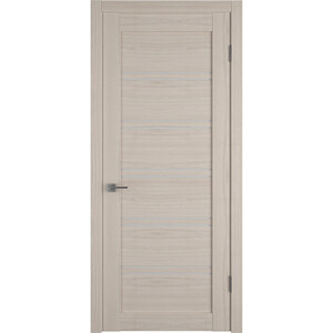 Дверь межкомнатная Лайт 28 800х2000 мм финишпленка 3D cream со стеклом с замком и петлями
