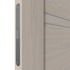 Дверь межкомнатная Лайт 28 900х2000 мм финишпленка 3D cream со стеклом с замком и петлями - фото 2