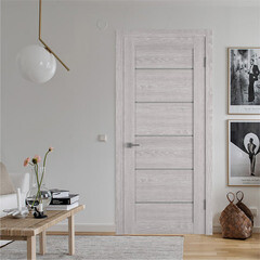 Дверь межкомнатная Атум Про X27 600х2000 мм ПВХ mild stratum со стеклом с замком и петлями - фото 5