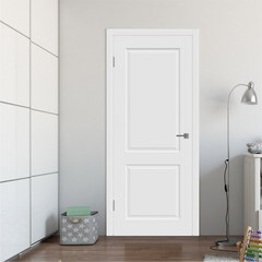 Дверь межкомнатная Мона 900х2000 мм эмаль белая глухая с замком и петлями - фото 5