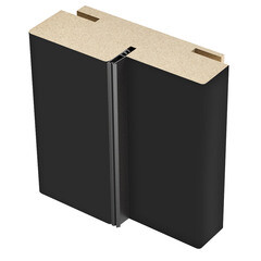 Изображение товара Коробка дверная телескопическая Ставерн 80х35х2070 мм ПВХ эмалит софт блэк с петлями (2,5 шт.)