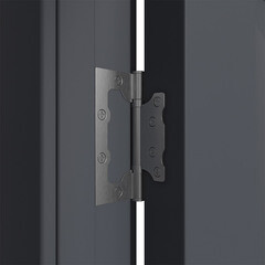 Дверь межкомнатная ER2 700х2000 мм ПВХ эмалекс оникс глухая с замком и петлями - фото 4