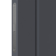 Дверь межкомнатная ER2 700х2000 мм ПВХ эмалекс оникс глухая с замком и петлями - фото 2