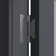 Дверь межкомнатная ER2 800х2000 мм ПВХ эмалекс оникс со стеклом с замком и петлями - фото 5