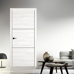 Дверь межкомнатная Urban2 600х2000 мм ПВХ норд велум глухая с замком и петлями - фото 5