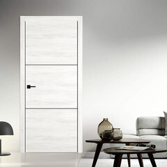 Дверь межкомнатная Urban2 800х2000 мм ПВХ норд велум глухая с замком и петлями - фото 2