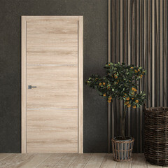 Дверь межкомнатная Urban2 900х2000 мм ПВХ сэнд велум глухая с замком и петлями - фото 2