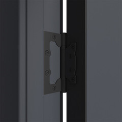 Дверь межкомнатная Urban V вертикаль 800х2000 мм ПВХ эмалекс оникс глухая с замком и петлями - фото 6