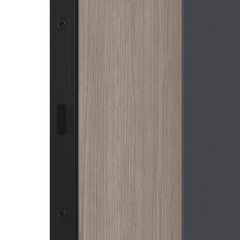 Дверь межкомнатная Urban V вертикаль 800х2000 мм ПВХ эмалекс оникс глухая с замком и петлями - фото 3