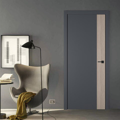 Дверь межкомнатная Urban V вертикаль 700х2000 мм ПВХ эмалекс оникс глухая с замком и петлями - фото 3